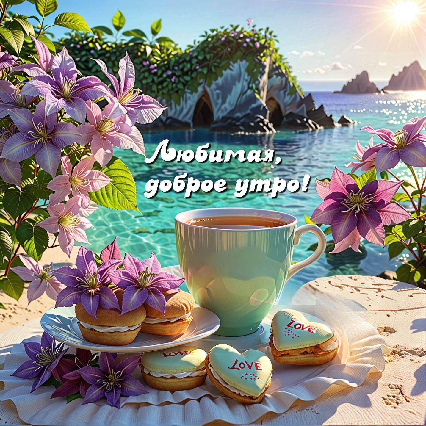Чашка чая, печенье 