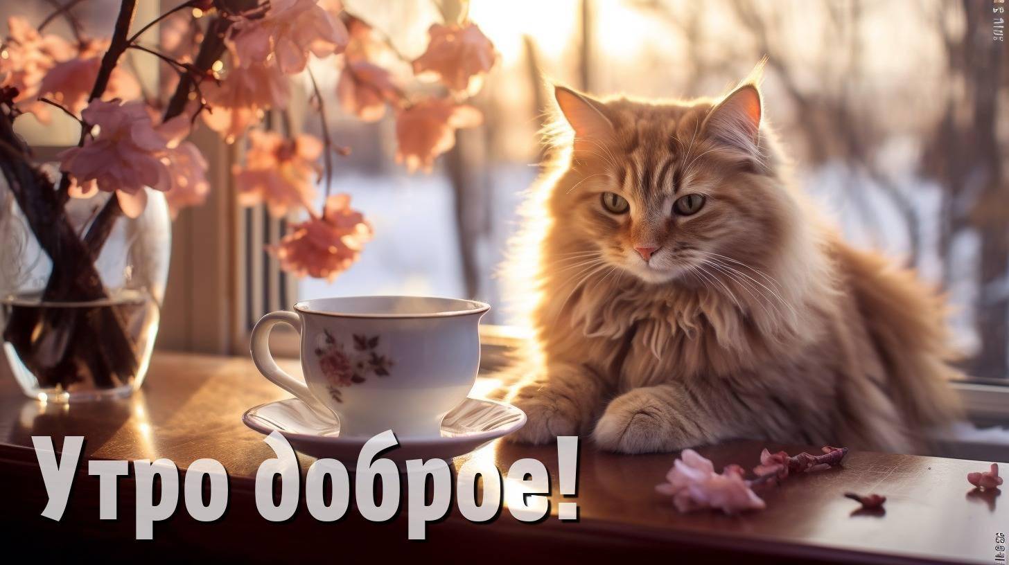 Кошка и утренний свет