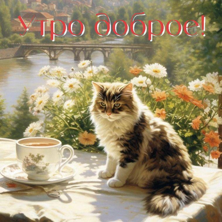 Милый котёнок с пушистой шерстью на столе