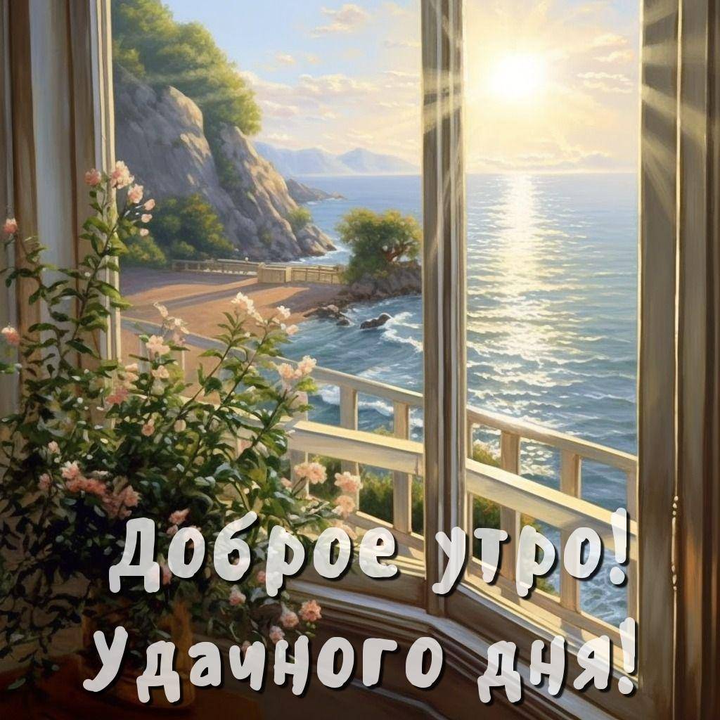 Пейзаж с вазоном, морем и горами