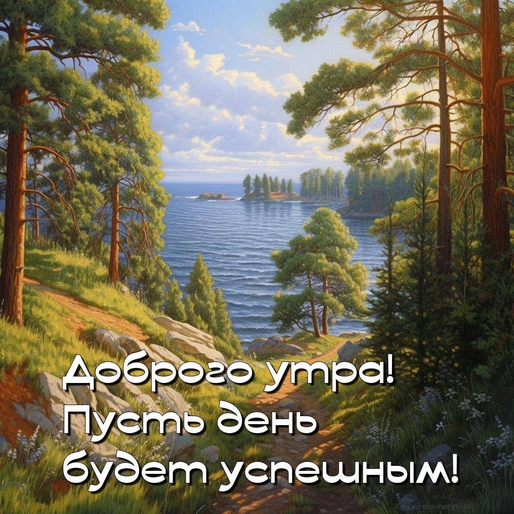 Прекрасная природная сцена с тропинкой и водоемом