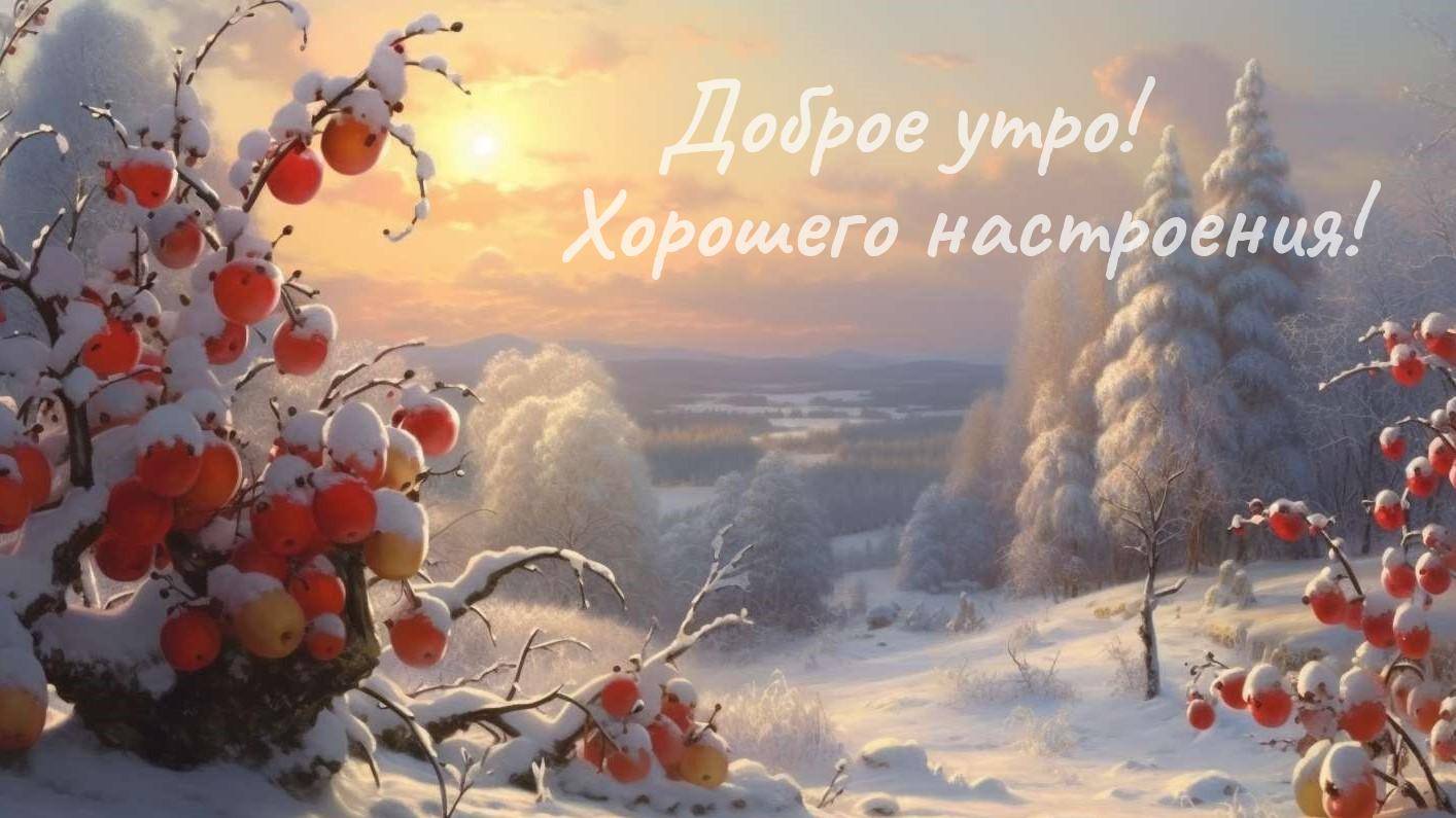 С первыми лучами солнца, заснеженный пейзаж оживает.