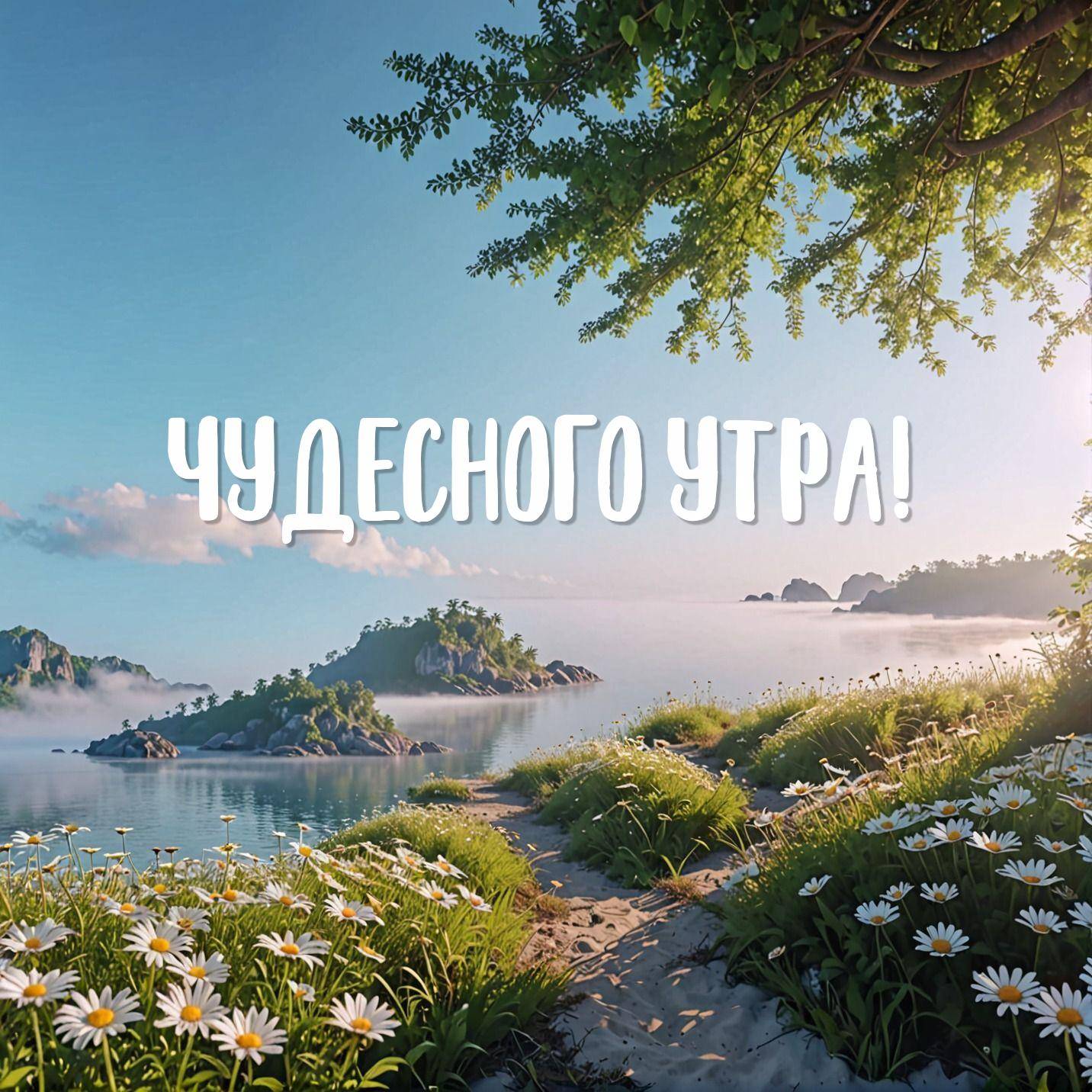 Свежая трава и цветы у тропинки к морю
