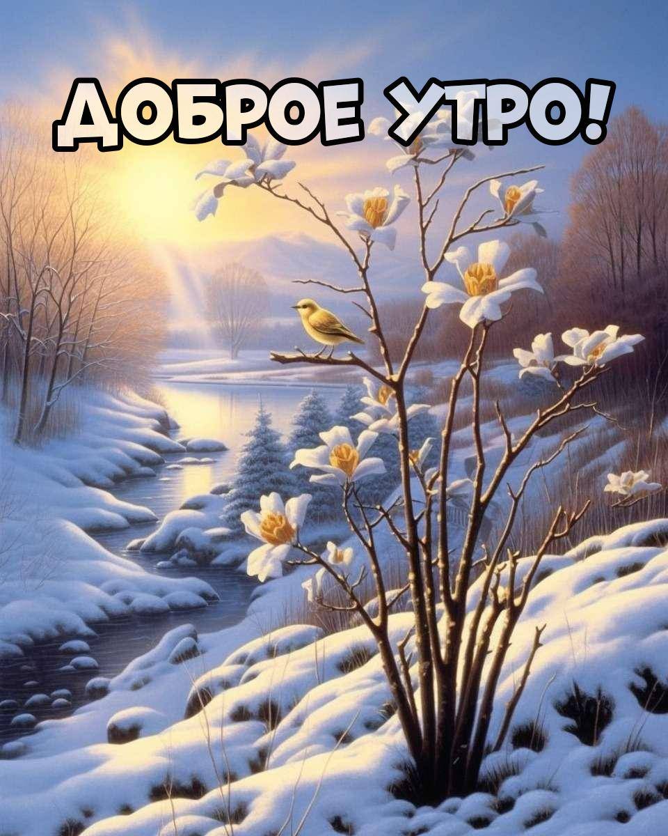 Теплые лучи солнца пробиваются сквозь холодное утро