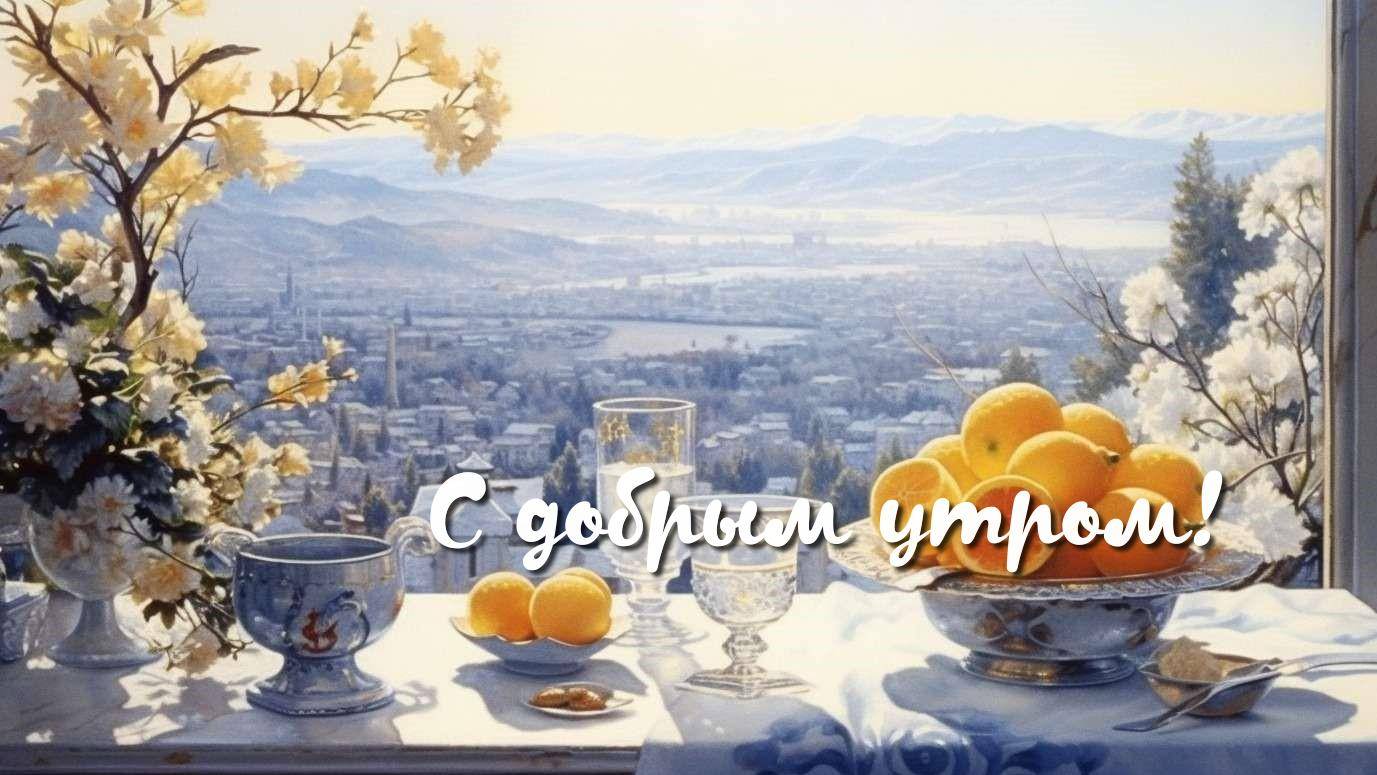 Утренний свет скользит по крышам города, пробуждая его от сна.