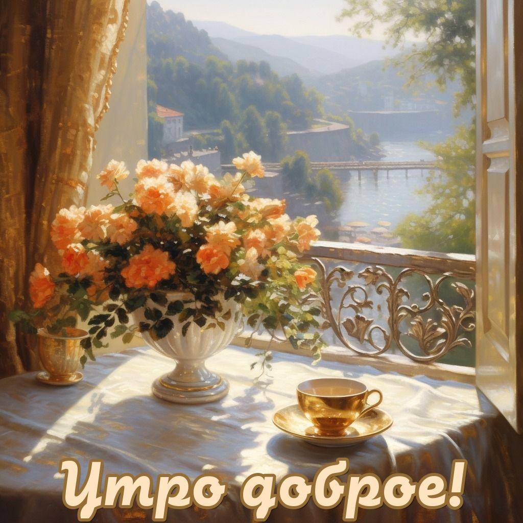 Уютный уголок с видом на холмы и реку