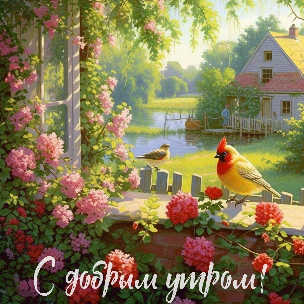Яркая птица с красным гребешком и желтым телом сидит на заборе.
