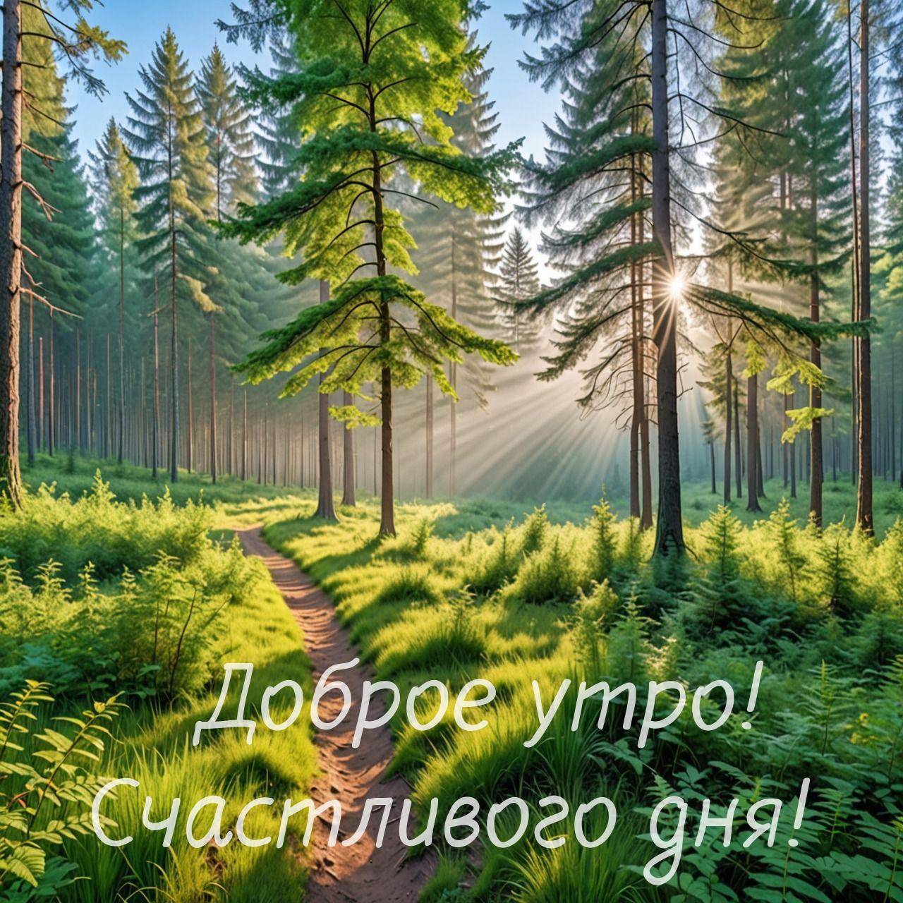 Живописный лесной пейзаж с тропинкой